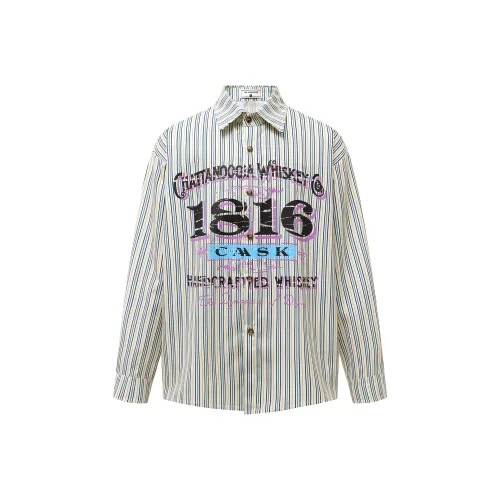 Ant Studio Синие Белые Полосатые Унисекс Рубашки