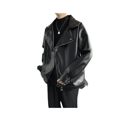 SINKACME Черные Мужские Кожаные Куртки