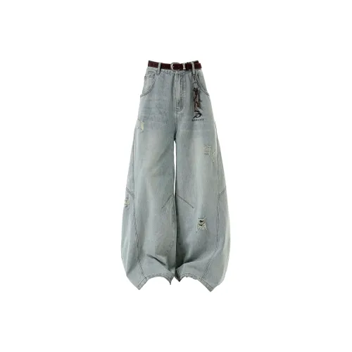 DAREASY Светло-синие унисекс джинсы