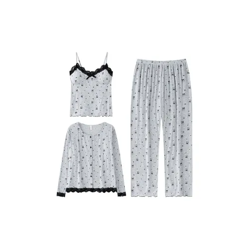 Qin Jing Серый Женский Пижамный Комплект