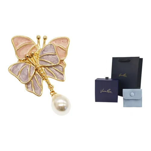 VERENA REINE Сплав Капля Глазурь Жемчужная Раковина Броши Женские