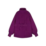 Фиолетовый хлопковый пуховик