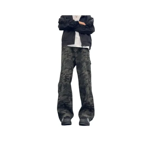 DUATOGE Армейский камуфляж зеленый мужской джинсы