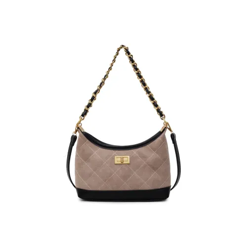 Kewuku ПУ (полиуретан) Сумка через плечо Сумка на плечо Стандартная Женская Кофейная Черная Коричневая