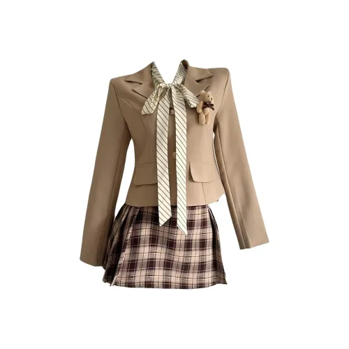 SECFLY OFFICIAL Хаки Женские Комплекты с Юбкой