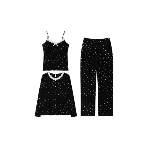 Qin Jing Черный Женский Пижамный Комплект