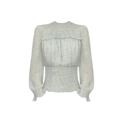 GEZITAI Светло-зеленые женские рубашки