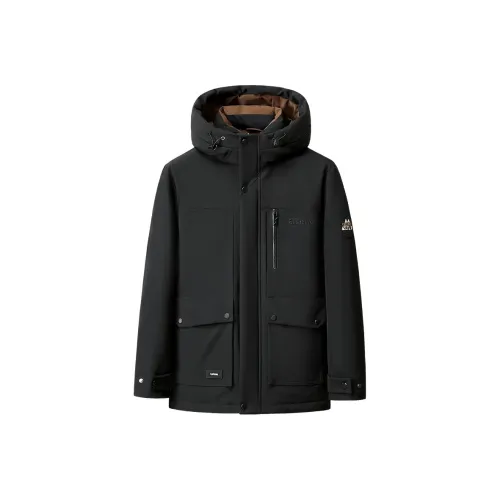 COMBO Зимний Теплый Утепленный Утолщенный Пуховик из Утиного Пуха Пальто Fashion Casual с Капюшоном Пуховик Мужской