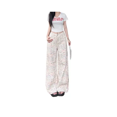 UOOHE Graffiti Fish Women's Casual Pants UOOHE Граффити Рыбка Женские Повседневные Брюки