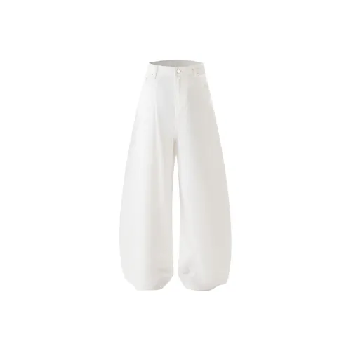 QEWBG Белый Унисекс Джинсы