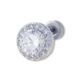 Серьги-гвоздики "Explosive Spark" - Белый, размер 1