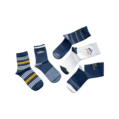 MIIOW Набор из 5 шт (ассорти) Мужские носки MID до икры