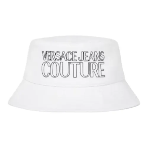 VERSACE Мужские Белые Панамы из хлопка