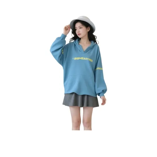 GEZITAI Синий Пуловер Женский Свитшот