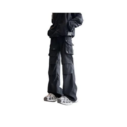 NEVER RULE Black Unisex Casual Pants NEVER RULE Черные Унисекс Повседневные Штаны