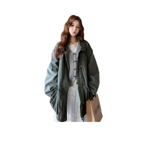 MEXICAN Армейский зеленый Женские тренч