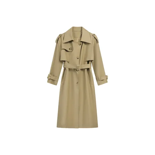 SNZX Хаки Классический Тренч Женские Тренч