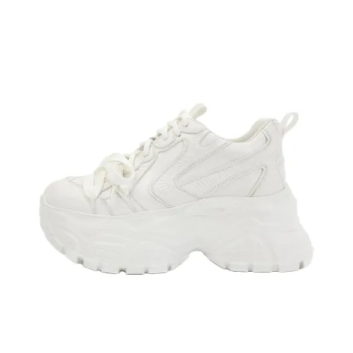 DIBO Однотонный Минималистский стиль Линия Модный Платформа массивные кроссовки Женские