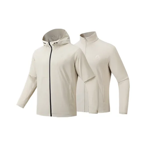 Anta Outdoor Collection Поход Водонепроницаемый УФ-защита Ветровка Мужская Пшеница С рельефом Серый