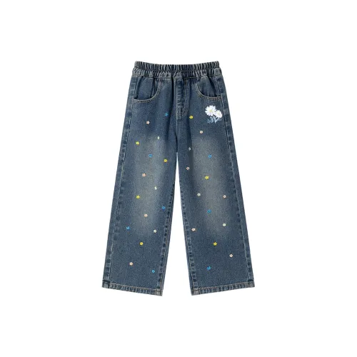 La Chapelle Джинсовый синий Белый Маргаритка K Kids Джинсы