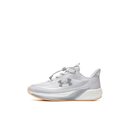 Under Armour RUNNING Collection Дышащий Легкий Амортизация Низкий Топ Детские Беговые Кроссовки Серебряный Подростки