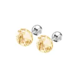 Сверкающий сплав, серьги-гвоздики, шелк, цвет