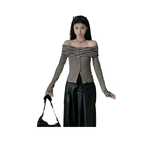 REMOULD Абрикосовые полосы Женская трикотажная одежда