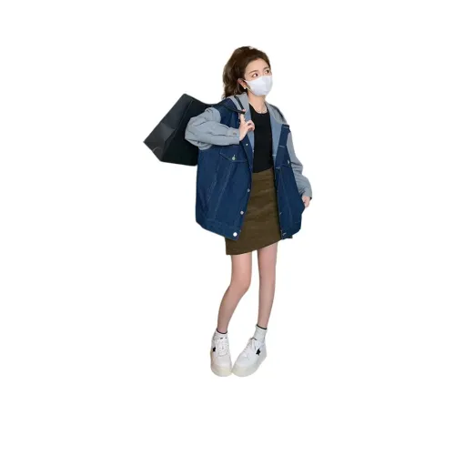 MEXICAN Синий Женские Джинсовые Куртки