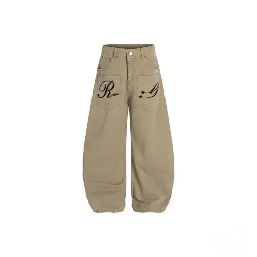 KAIZZGAO Коричневый Мужской Джинсы