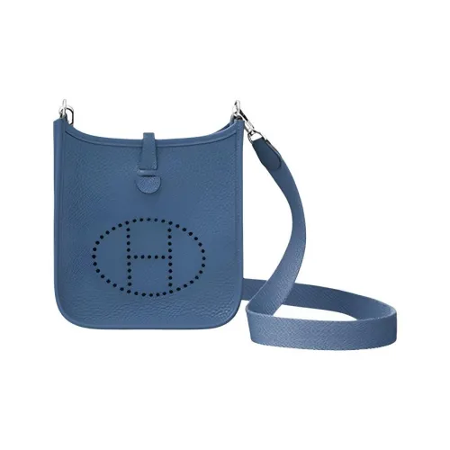 HERMES Evelyne Amazon Коровья кожа Сумка через плечо Сумка на плечо Мини Женская Прусский синий