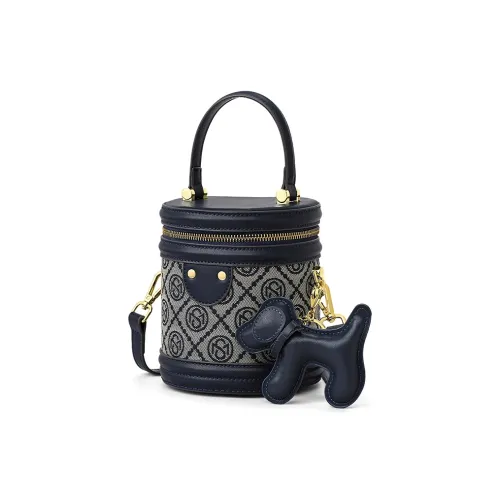 MILLIE'S Ткань Синтетическая кожа Сумка-ведро Сумка через плечо Сумка обычная Женская Синяя