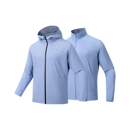 Anta Офис Повседневный Поход Водонепроницаемый и Ветрозащитный Ветровка Мужской Лаванда Синий