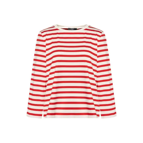 WEEKEND MaxMara FW24 T Рубашка Женская Красная Белая