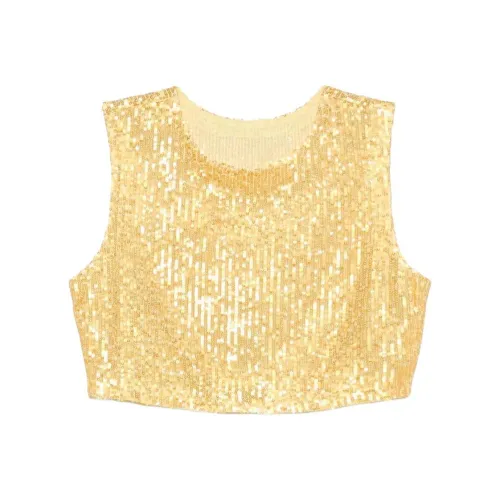 NORMA KAMALI Золотые Женские Майки