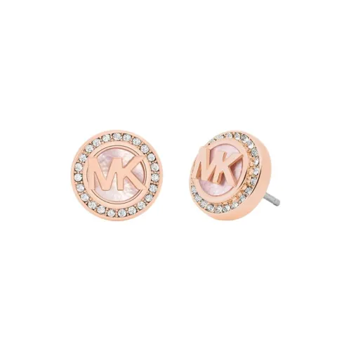 MICHAEL KORS Mother of Pearl Stud Earrings Unisex Rose Gold MICHAEL KORS Серьги-гвоздики из жемчужной раковины унисекс розовое золото