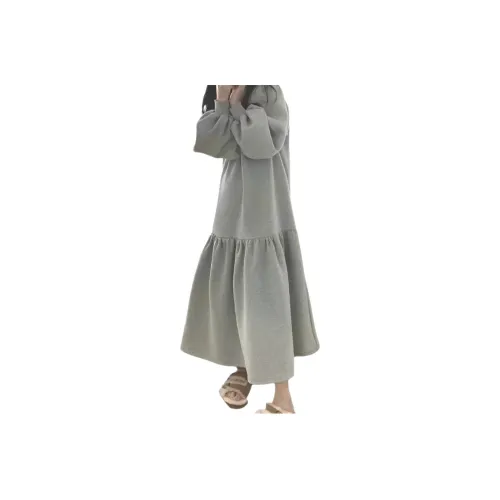 Genius Pooh Длинное платье с длинными рукавами женское