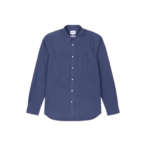 NORSE PROJECTS Kalet Синий Мужская Рубашка