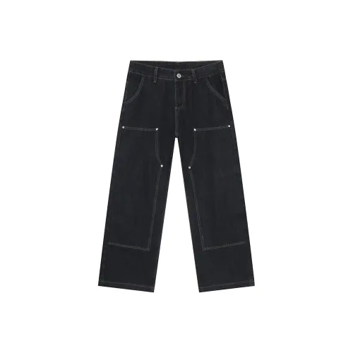 NRXX Мужская одежда Американский винтаж Пэчворк Широкие брюки Промытый Джинсы Модный Повседневный Спортивный Студенческий Мужской