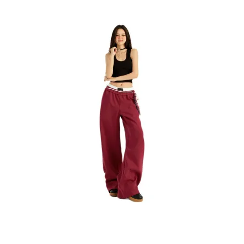ZXBY Red Women's Casual Pants ZXBY Красный Женские Повседневные Брюки