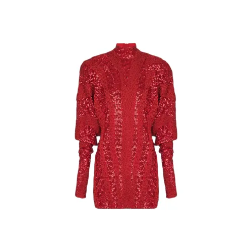 BALMAIN Длинное платье с длинными рукавами женское