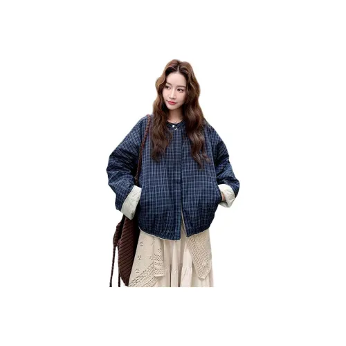 MEXICAN Темно-синий Женское Короткое Пальто