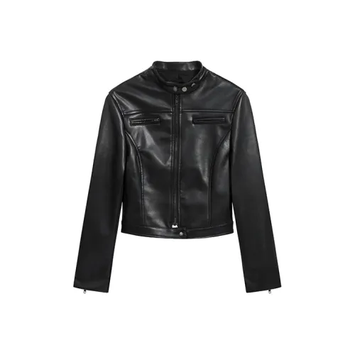 SYEEE WITH U Кожа Куртка Женская