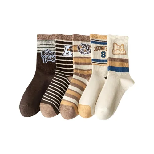 MIIOW Весенние и Осенние носки до щиколотки мужские упаковка из 5 пар