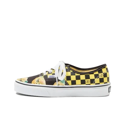 VANS x Valentino Аутентичные Скейтборд Кроссовки Мужские Черные Желтые