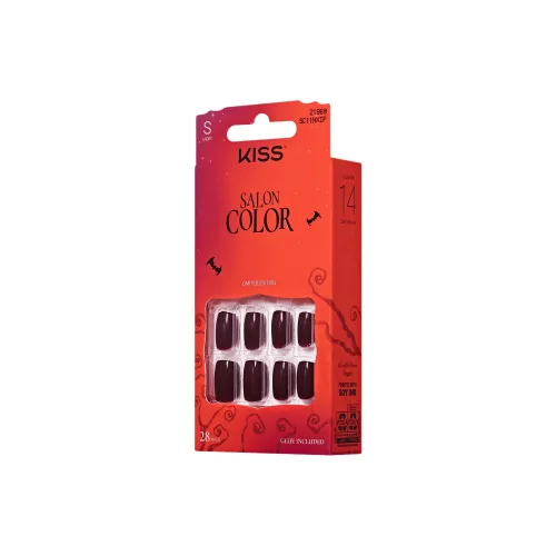 KISS NEW YORK Stay Calm And Continue To Fear False Nail Квадрат Темно-фиолетовый Однотонный