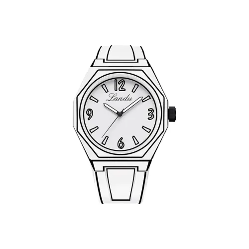 LANDU Кварцевый механизм Резиновый ремешок Часы Мужские Многоцветный циферблат часов