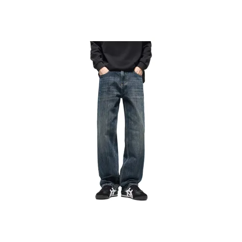 SRPFTE Ностальгический синий унисекс джинсы