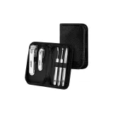 Jindai Day Красота | Высококлассный Черный | Портативный Набор | Nisi Стиль Черная кожа Ножницы для ногтей [X*1]