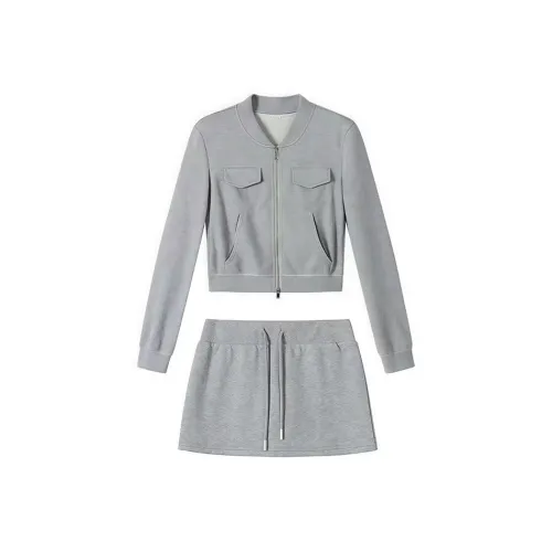MEANALOT Серый комплект Женские Комплекты с юбкой