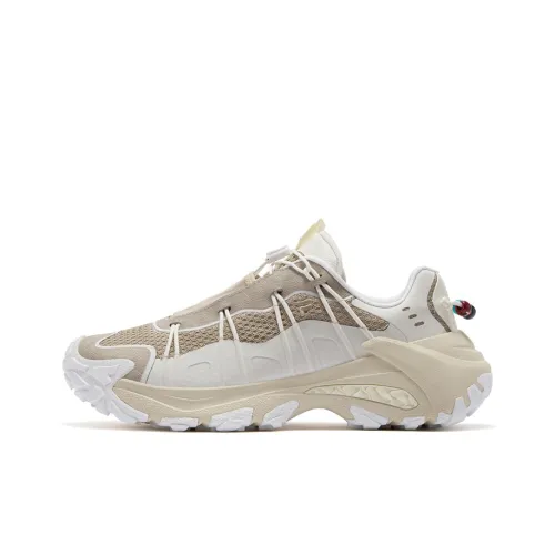 FILA FUSION EXOCET II X DOE Mountains Shoe 2DOE Collaboration Низкий топ Толстая подошва Кроссовки Женские Без рисунка Хаки Винтажный белый